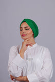 Turban Croisé Cotton - Vert gazon