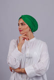 Turban Croisé Cotton - Vert gazon