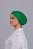 Turban Croisé Cotton - Vert gazon