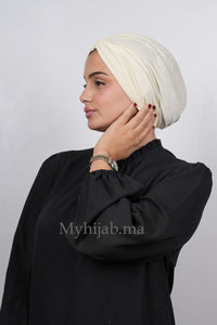 Turban Croisé Cotton - Blanc Cassé
