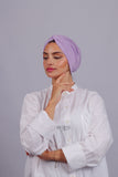 Turban Croisé Cotton - Mauve clair