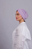 Turban Croisé Cotton - Mauve clair