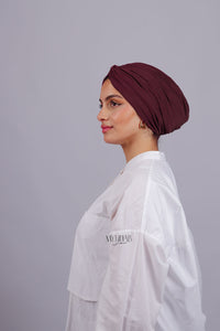 Turban Croisé Cotton - Bordeaux