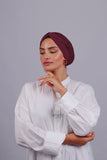 Turban Croisé Cotton - Bordeaux