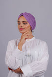 Turban Croisé Cotton - Violet clair
