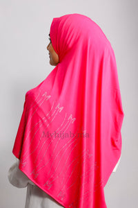 Jersey premium strass - Rose fushia