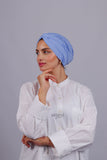 Turban Croisé Cotton - Bleu ciel