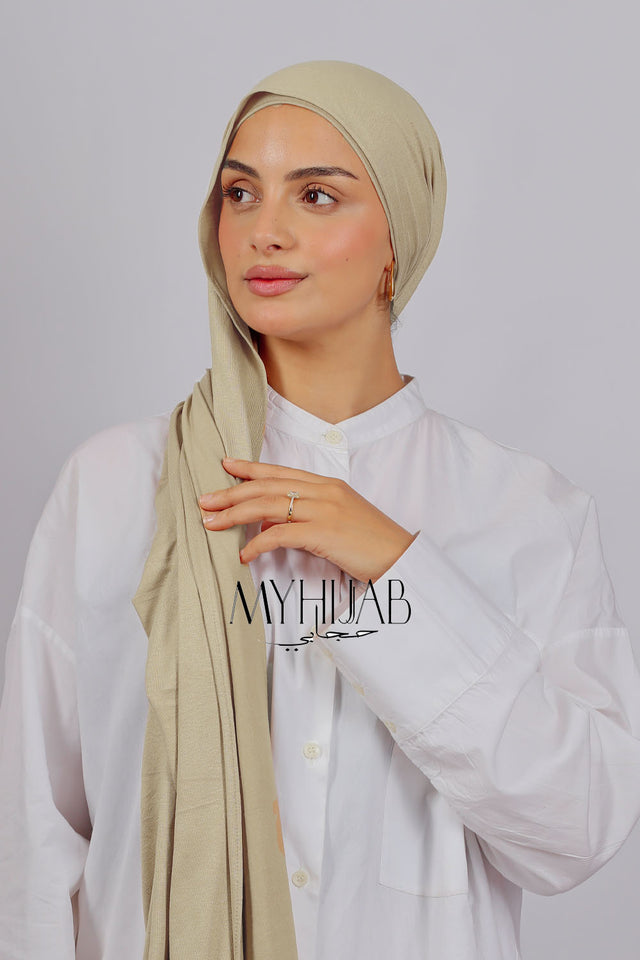 Lycra Bonnet Jasmine - Beige crème