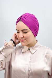 Turban Croisé Cotton - Rose Indian