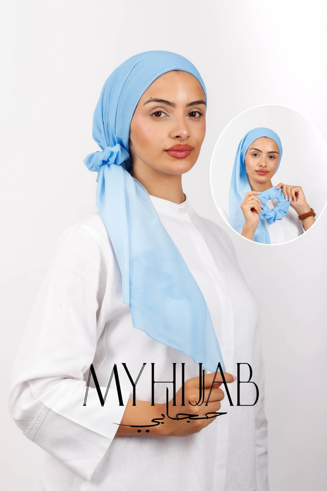 Foulard Lycra Dégradé - Bleu ciel