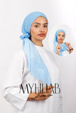 Foulard Lycra Dégradé - Bleu ciel