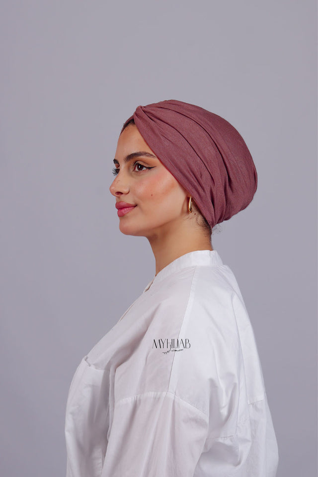 Turban Croisé Cotton - Blush pink