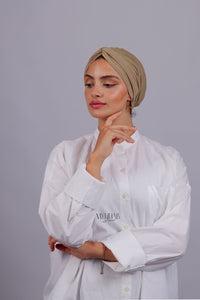 Turban Croisé Cotton - Beige nude