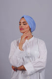 Turban Croisé Cotton - Bleu ciel
