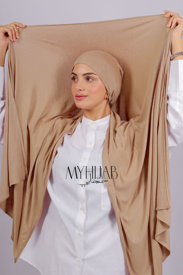 Lycra Bonnet Jasmine - Beige pink