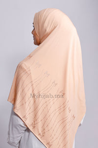 Jersey premium strass - Beige pink