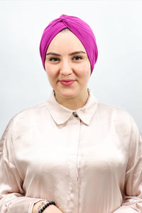 Turban Croisé Cotton - Rose Indian