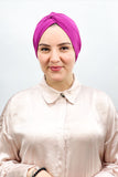 Turban Croisé Cotton - Rose Indian