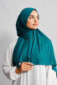 Jersey premium strass - Vert pétrole