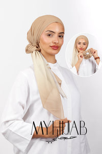 Foulard Turban Dégradé - Beige sabel