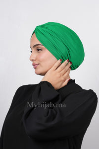Turban Croisé Cotton - Vert Roi