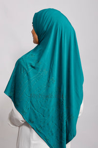 Jersey premium strass - Vert pétrole