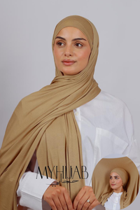 Lycra Bonnet Jasmine - Beige foncé