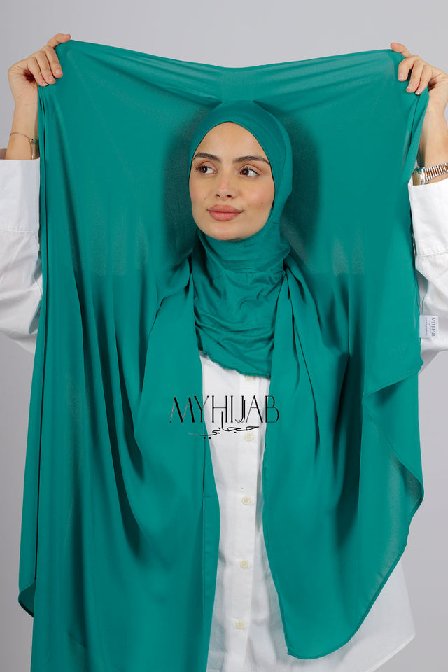 Crepe Bonnet Ninja- Bleu turquoise