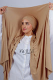 Lycra Bonnet Jasmine - Beige Camel