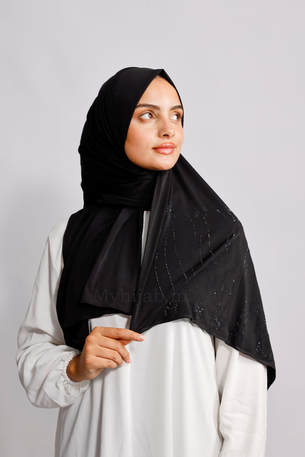 Jersey premium strass - Noir
