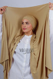 Lycra Bonnet Jasmine - Beige foncé
