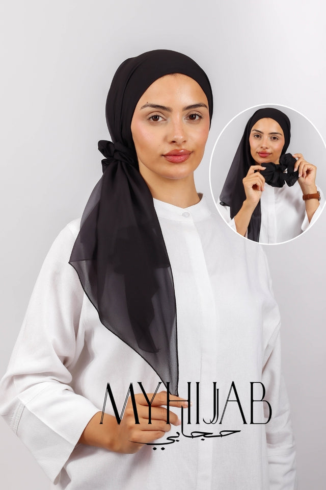 Foulard Lycra Dégradé - Gris Onyx
