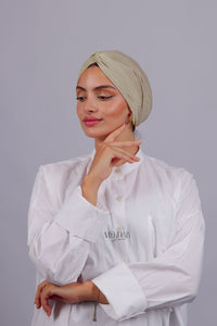 Turban Croisé Cotton - Beige créme