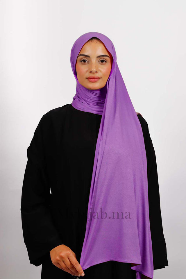Lycra Coton - violet mauve