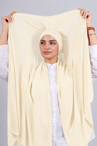Crepe Bonnet Fermé - Blanc cassé