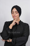 Turban Croisé Cotton - Noir