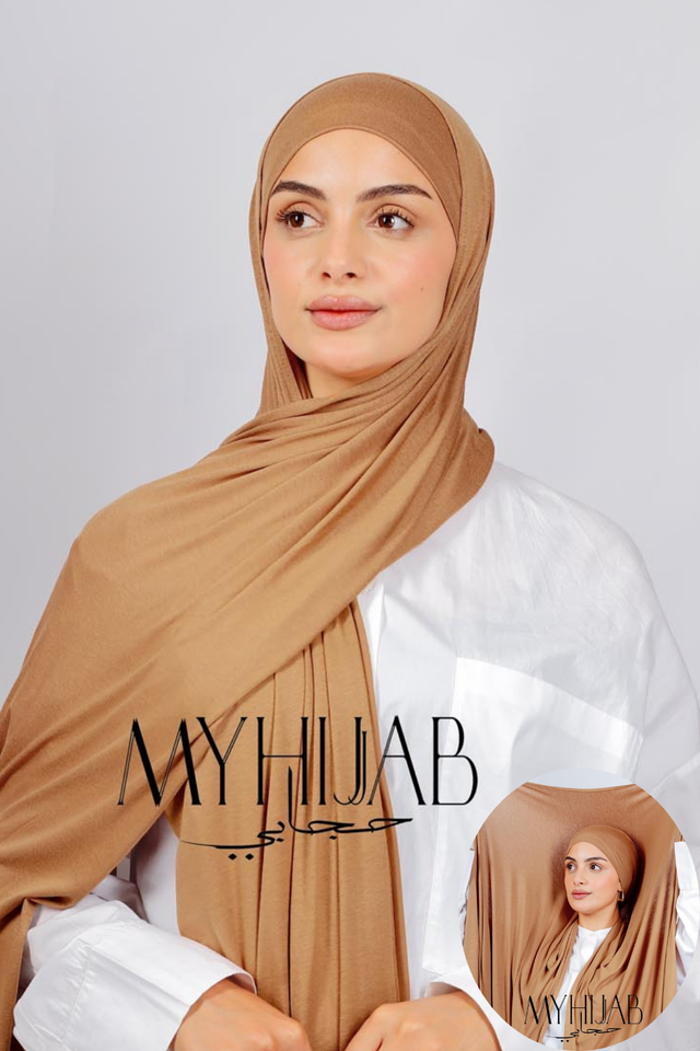 Lycra Bonnet Jasmine - Beige foncé