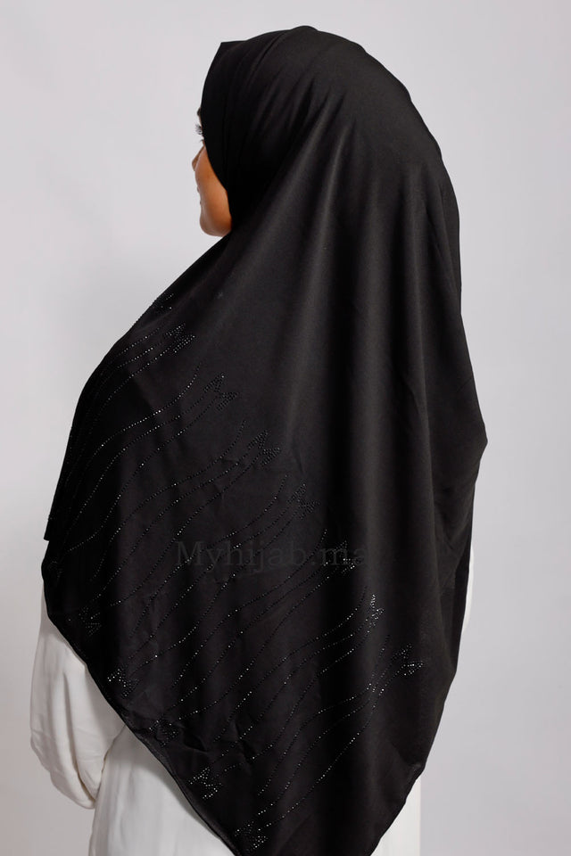 Jersey premium strass - Noir