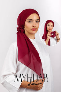 Foulard Turban Dégradé - Bordeaux rosé