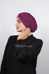Turban Croisé Cotton - purple