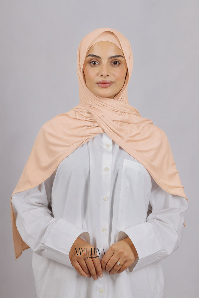 Lycra Bonnet Jasmine - Beige sauman