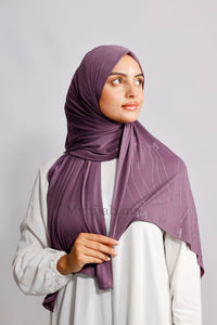 Jersey premium strass - Mauve