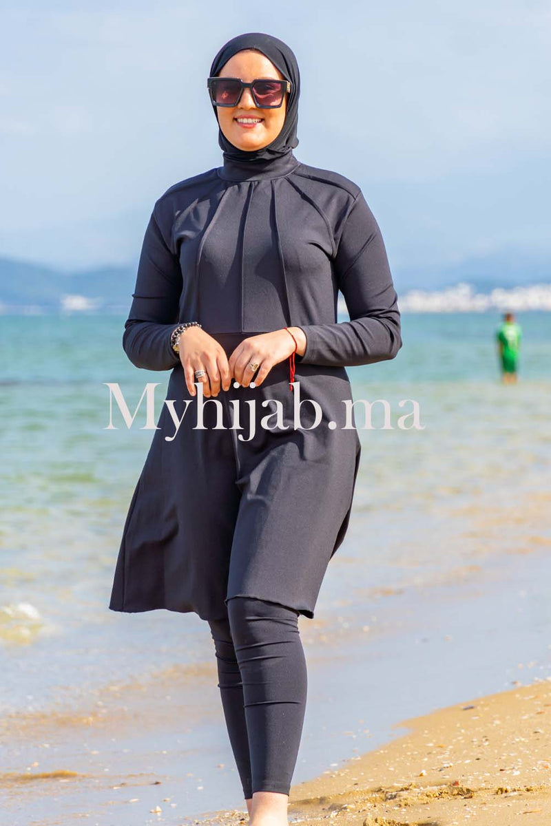 Burkini long noir,HIJAB ,MYHIJAB,BURKINI,MAROC,MAROCBURKINI2023,CHALE ...