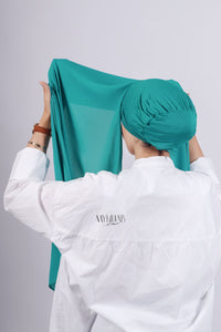 Crepe Bonnet Fermé - Turquoise clair