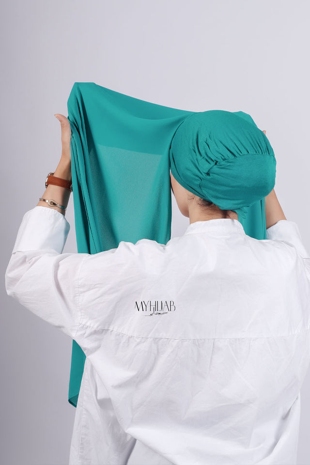 Crepe Bonnet Fermé - Turquoise clair