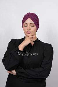 Turban Croisé Cotton - purple