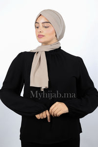 Dubai hijab - beige noeud