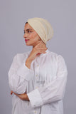 Turban Croisé Cotton - Biege clair