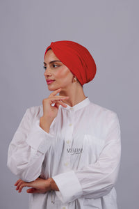 Turban Croisé Cotton - Rouge