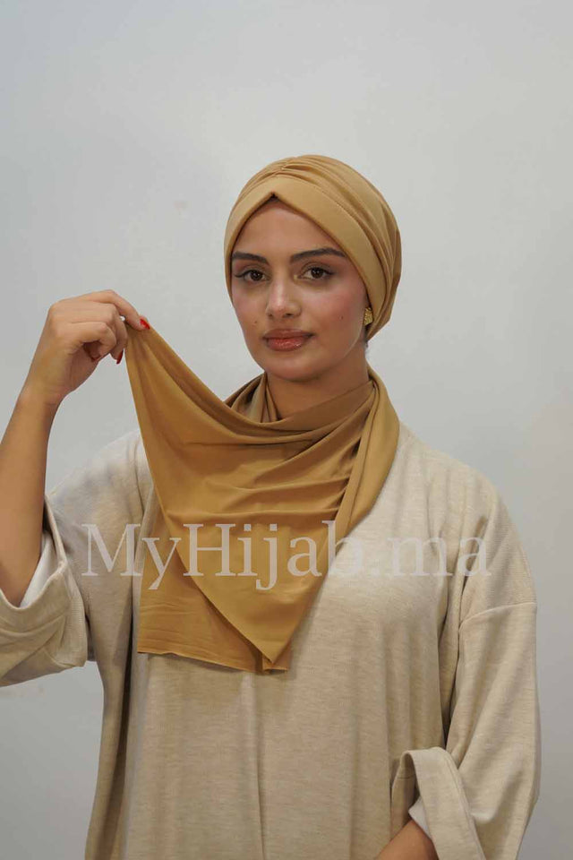 Dubai hijab - Beige foncé